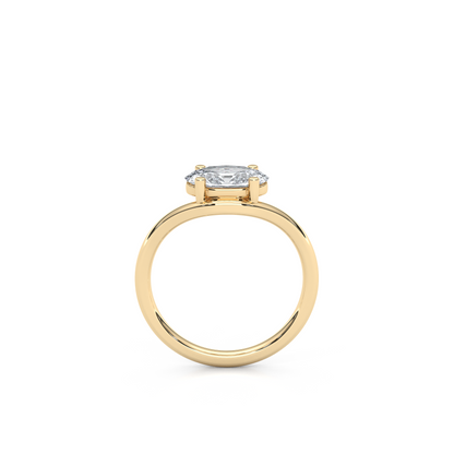1.00 Carat Oval Lab-Grown Minimalist Band in East-West Orientation