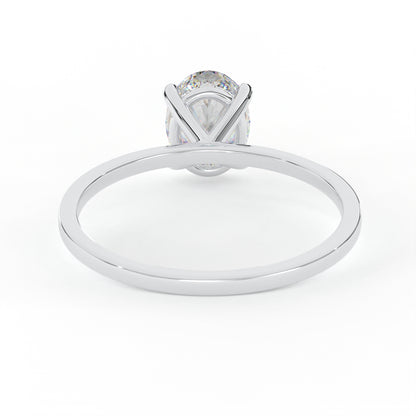 Elegant 1.00 Carat Oval Cut Lab Diamond Solitaire Engagement Ring