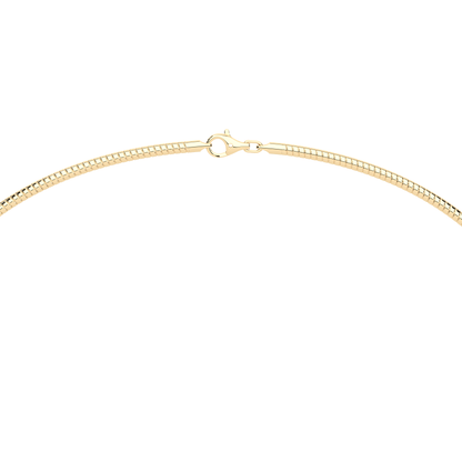 The Parla Omega | Oval Lab-Diamond Basket Pendant Necklace in 14K Gold