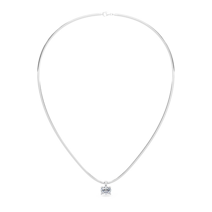 The Parla Omega | Oval Lab-Diamond Basket Pendant Necklace in 14K Gold