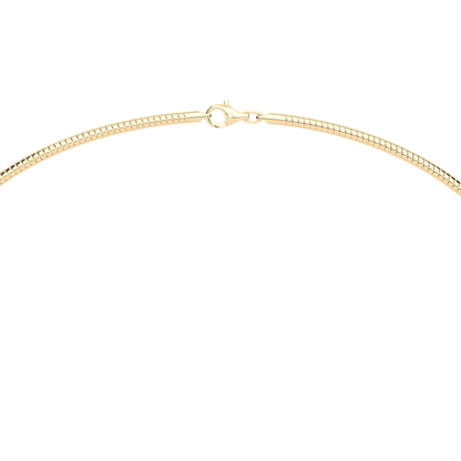 The Parla Omega | Pear Lab-Diamond Bezel Pendant Necklace in 14K Gold