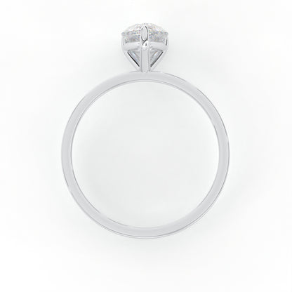 Elegant 1.00 Carat Pear Cut Lab Diamond Solitaire Engagement Ring