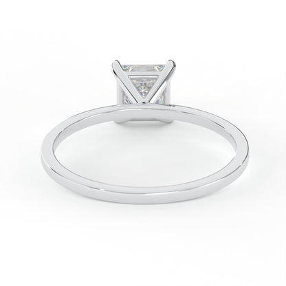 Elegant 1.00 Carat Princess Cut Lab Diamond Solitaire Engagement Ring