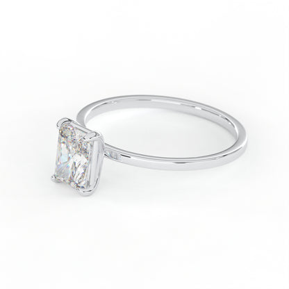 Elegant 1.00 Carat Radiant Cut Lab Diamond Solitaire Engagement Ring