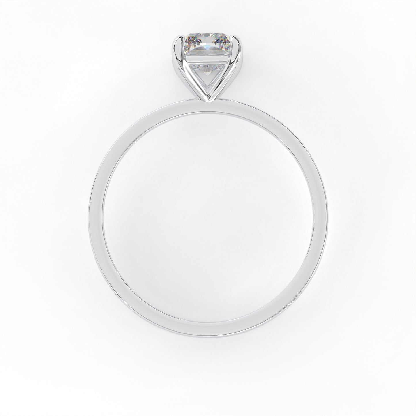 Elegant 1.00 Carat Radiant Cut Lab Diamond Solitaire Engagement Ring