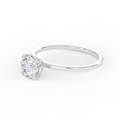 Elegant 1.00 Carat Round Cut Lab Diamond Solitaire Engagement Ring