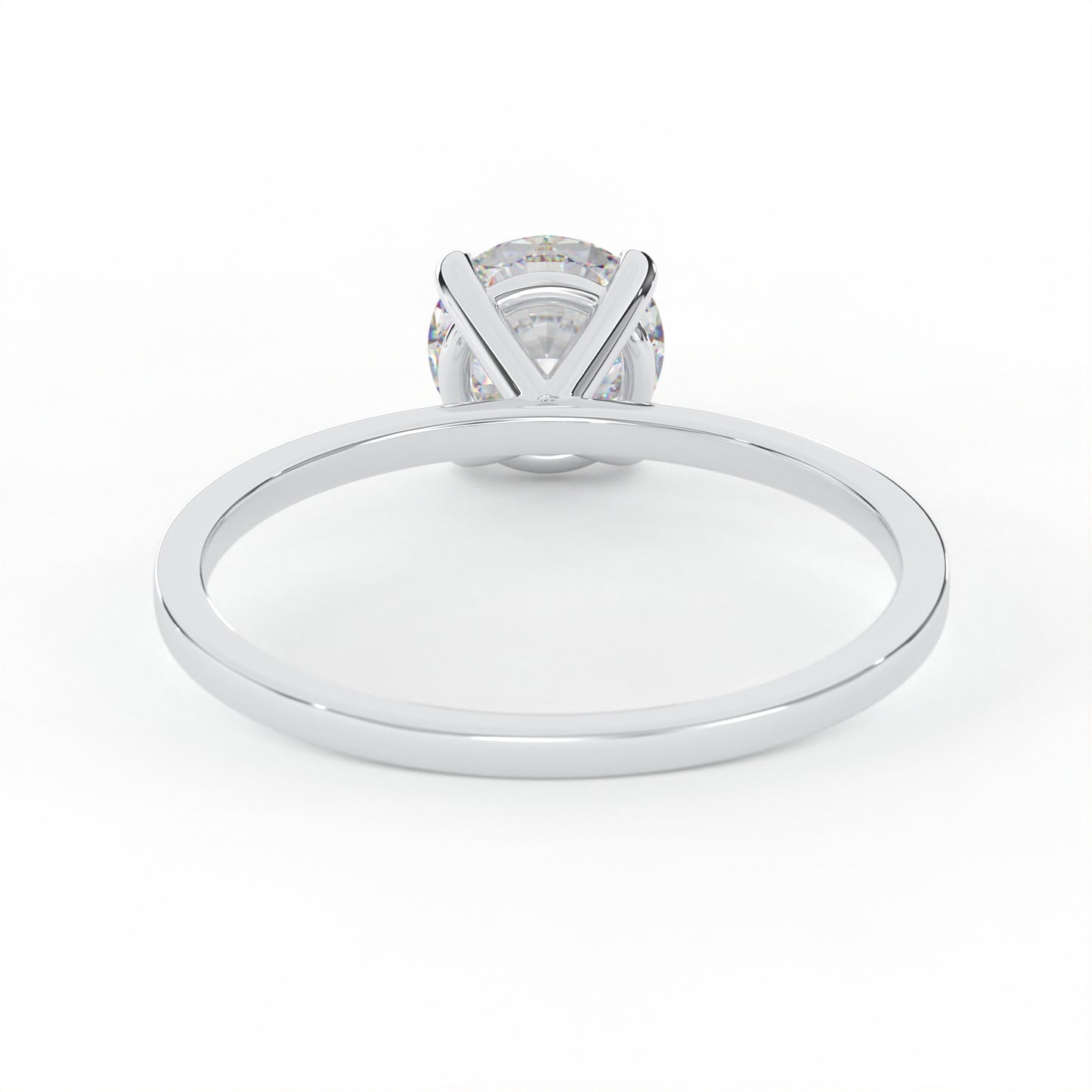 Elegant 1.00 Carat Round Cut Lab Diamond Solitaire Engagement Ring