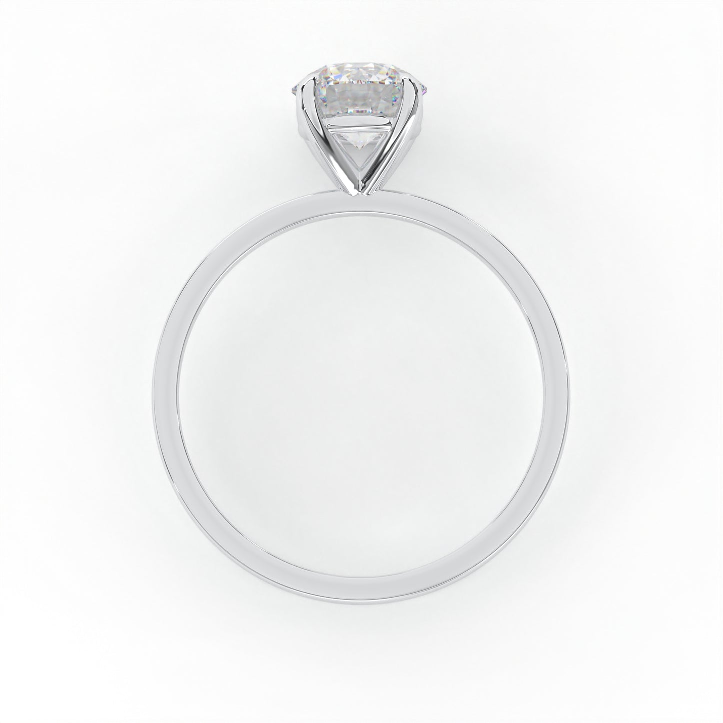 Elegant 1.00 Carat Round Cut Lab Diamond Solitaire Engagement Ring