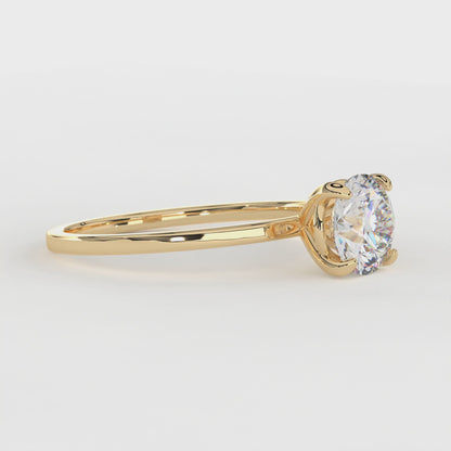 Elegant 1.00 Carat Round Cut Lab Diamond Solitaire Engagement Ring