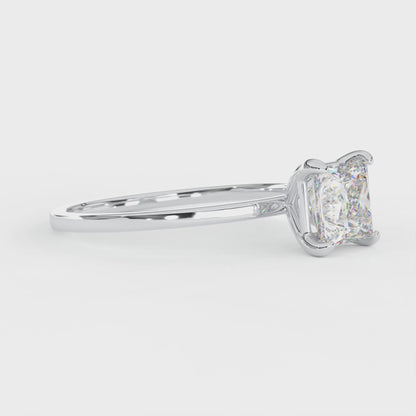 Elegant 1.00 Carat Princess Cut Lab Diamond Solitaire Engagement Ring