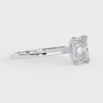 Elegant 1.00 Carat Radiant Cut Lab Diamond Solitaire Engagement Ring