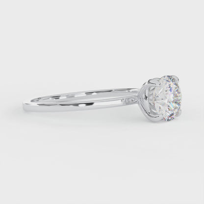 Elegant 1.00 Carat Round Cut Lab Diamond Solitaire Engagement Ring