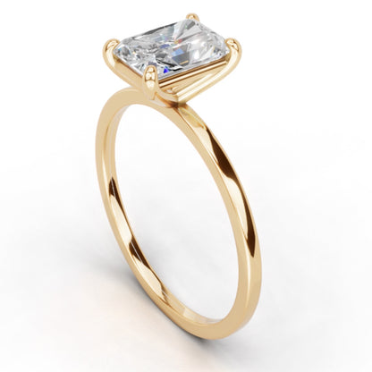 Elegant 1.00 Carat Radiant Cut Lab Diamond Solitaire Engagement Ring