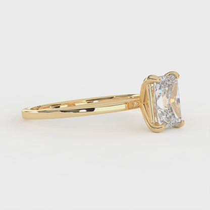 Elegant 1.00 Carat Radiant Cut Lab Diamond Solitaire Engagement Ring