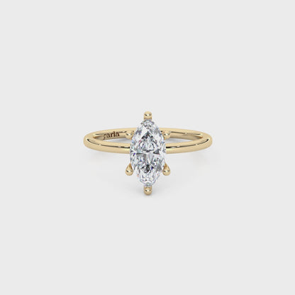 The Regal Solitaire – 1ct Six-Prong Dainty Marquise Ring