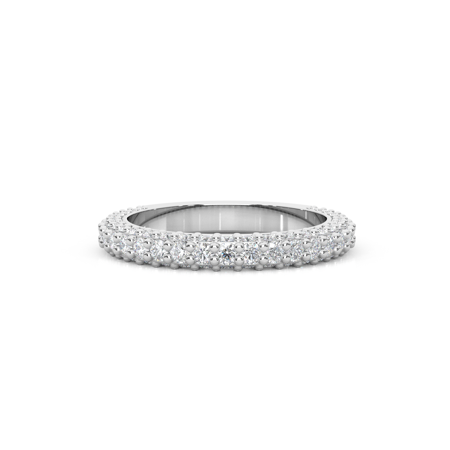 Lab-Diamond 3/4 Eternity Matching Band