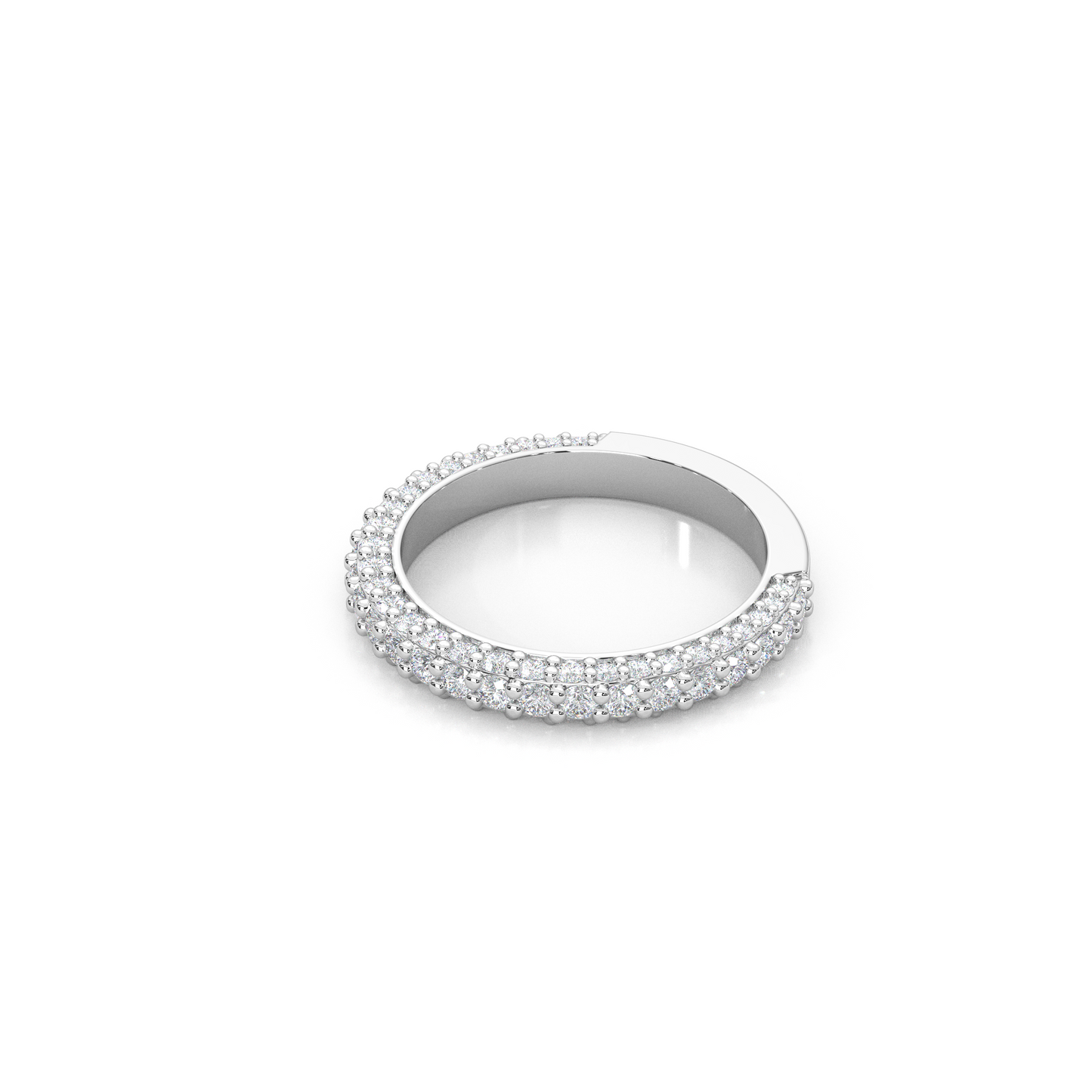 Lab-Diamond 3/4 Eternity Matching Band